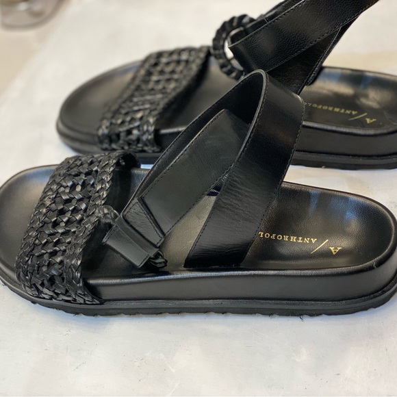 Anthropologie Raffia buckle sandal Women size 39, US size 8, excellent condition - Picture 9 of 11
